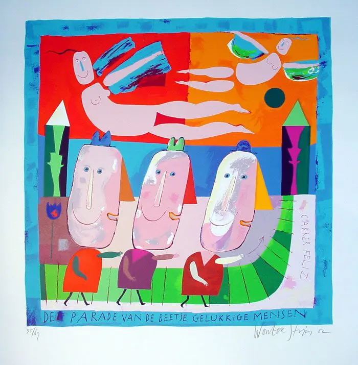 De parade van de beetje gelukkige mensen - Wouter Stips